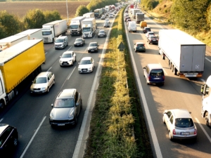 Stau auf der Autobahn